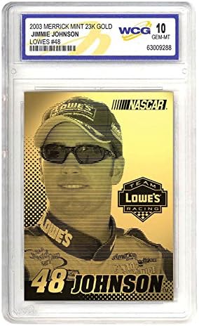Miniatura 1 de Jimmie Johnson 2003 Laser Line Gold Card Lowes #48 Graded GEM Mint 10 - Limited