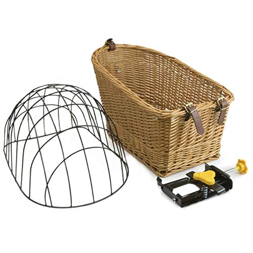 Cape May Large Rear Mount Willow Bicycle Basket for Dogs - Hand Crafted by Beach and Dog Co - Cage and mounting Bracket… - Image 3
