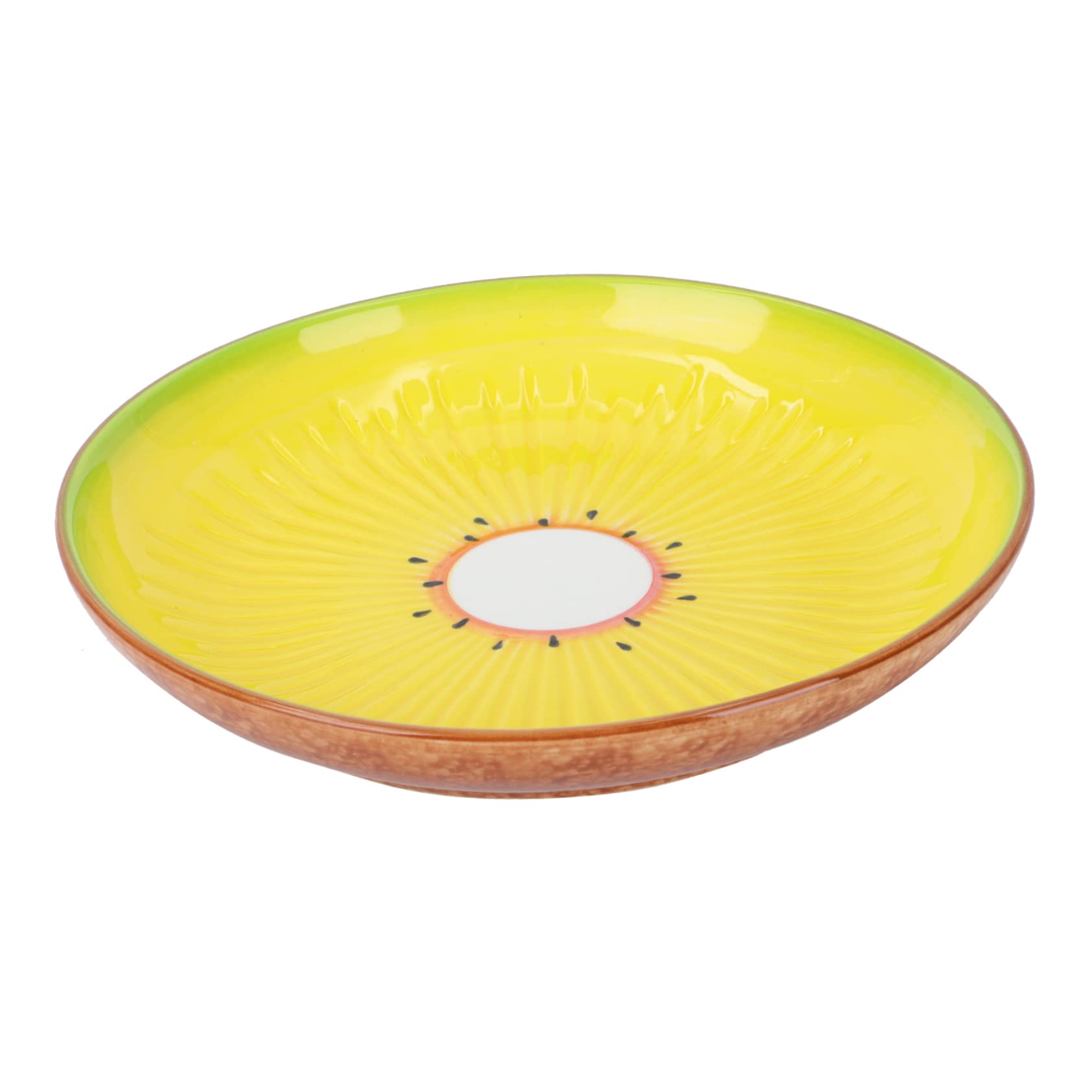 LKLNKVL Fresh Fruit Platter, Ceramic Fruit Plate Snack Trays Appetizer Tray Decorative Fruits Jewelry Pottery Household Food Porcelain Bowl(White)