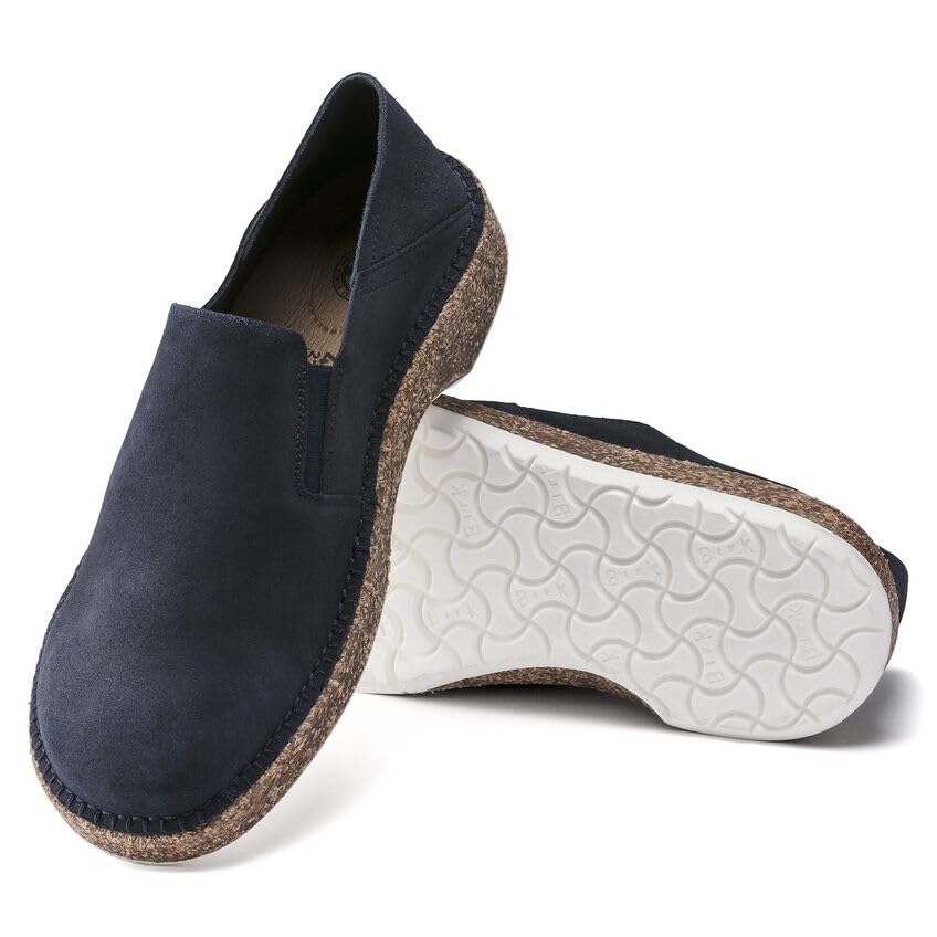 BIRKENSTOCKカランCallanスウェード スリッポン紺バブーシュ美品 Birkenstock Callan Suede Leather Slip-On Shoe with