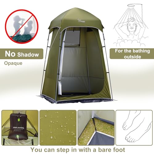 Vidalido Outdoor Camping Shower Tent Easy Setup Privacy Tent Changing Room Portable Camp Shower Tents for Camping with Floor, Waterproof Privacy Shelters Camping Toilet Tent miniatura 3