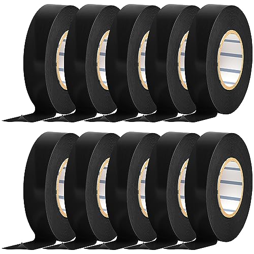 Image of WANBAO 10 Rolls Electrical Tape 0.67 inch x 66ft Waterproof High Temperature Insulation Tape for Home, Automotive, and Industrial Use for Electrical Insulating Wire Wrapping Electrical Protection