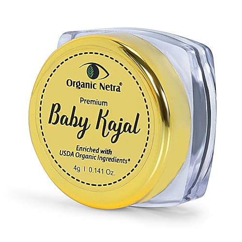 “Organic Netra Baby Kajal 4g for Newborns Water-Resistant Smudgeproof Longlasting Enriched with Natural Organic Ingredients Safe for Sensitive Baby Skin No Harmful Chemicals Matte Finish