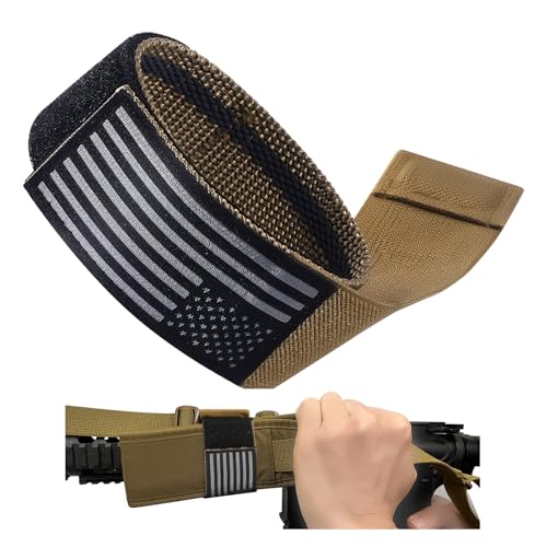 Warbull Magnetic Sentry Strap Retainer Band Quick Access Rifle Sling Strap Adjustable Sling Keeper Retention Band Ideal Gift as Gun Accessories for Rifle Shotgun Hunting Shooting - Coyote Brown