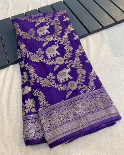 Image of Women's Maheshvari Original Pure Kanchi Pattu Kanjivaram Kanchipuram Art Dola Silk Saree Soft Banarasi Style Sari With Blouse Piece For Wedding