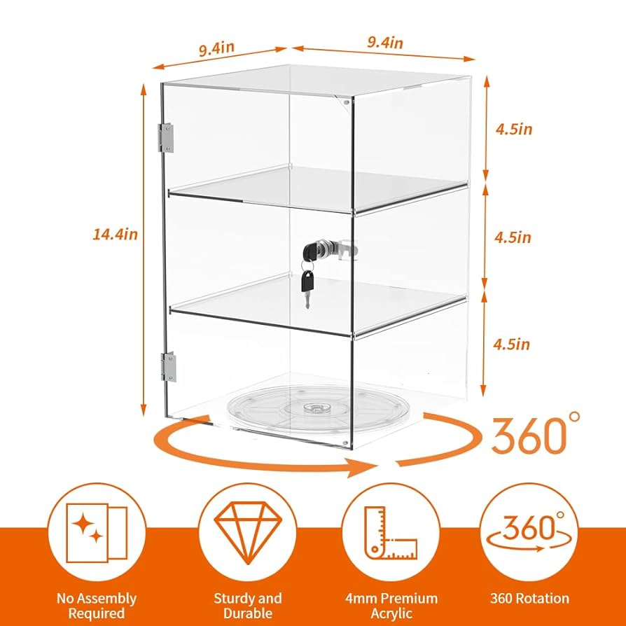 ショーケース　ディスプレイ　アクリル製 Amazon.co.jp: 透明アクリルカウンタートップディスプレイケース