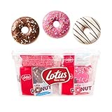 Lotus Cake Donuts méga mix - Pinkylicious, Zebra Kiss & Choco Mania - 16 donuts - dans une boîte réutilisable - 544g