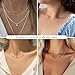 FUNEIA 925 Sterling Silver Necklace for Women Trendy Dainty Real Silver Chain Necklace Simple Thin Box Beaded Chain Snake Chain Herringbone Necklaces Jewelry 14/16/18 Inch