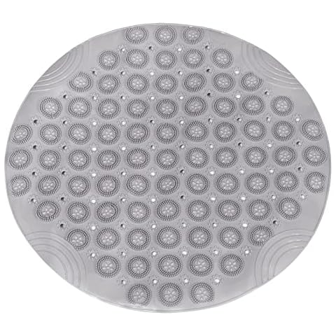 sourcing map Non-Slip Shower Mat with Drain Holes Cover