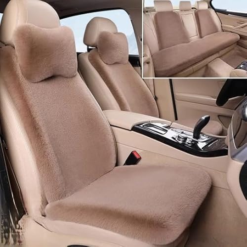車用 シートカバーセット ファー 前座席用2枚+後部座席用1枚 ラビットファーカークッション 肌ざわり 車用シートカバーセット 車用シートクッション 高級車用シートクッション ふわふわシート 滑り止めと耐摩耗性 安全性を考慮