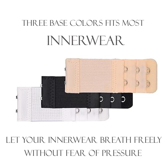 DClub Bra Extender Stretchy Soft and Comfortable Bra Strap Extender for Women in Pregnency or Weight gain. (SKIN, 4 PIECES (2X3 HOOK)) - Image 6 thumbnail