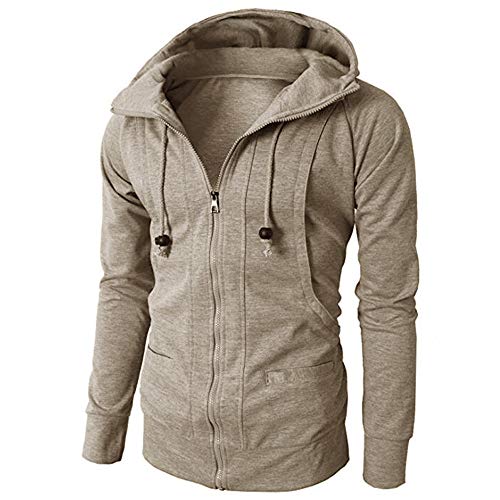 MEIbax Chaqueta de Hombre Moda Invierno Ropa De BéIsbol Sudadera con Capucha Moda para Hombre otoño Invierno Manga Larga Deporte Cremallera con Capucha suéter Blusa Tops