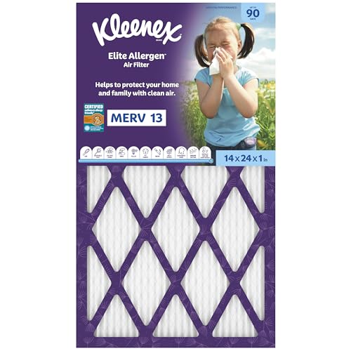 Kleenex Elite Allergen Air Filter 14x24x1 Inches - 13 MERV RATING (2-Pack) - image 2