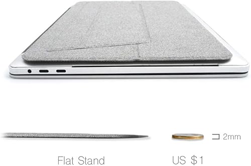 Miniatura 5 de SenseAGE Soporte plegable plano para laptop, soporte ligero e invisible para laptop, soporte antideslizante y portátil, compatible con MacBook