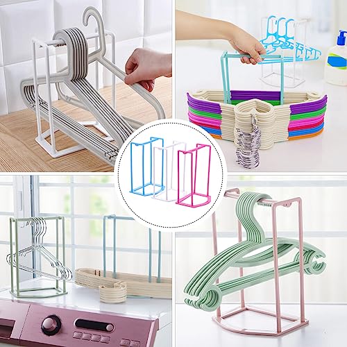 Angoily Kleiderbügel Organizer 3Er Set Stehendes Aufbewahrungsregal Aus Kunststoff Platzsparend Für Waschküche Schlafzimmer Und Kleideraufbewahrung