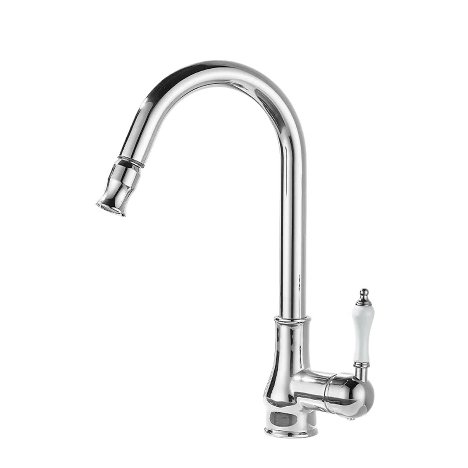 Faucet，Antique Brass Kitchen Faucet Pull Out Spout Faucets
