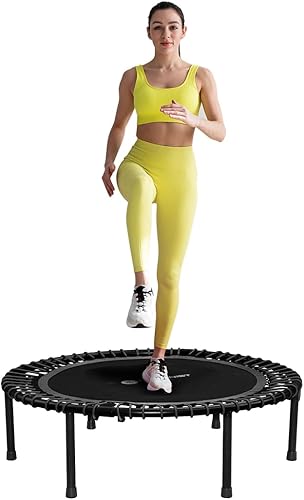 Trampolín de fitness para adultos y niños, trampolín de ejercicio de rebote interior para entrenamiento, fitness para entrenamiento de rebote