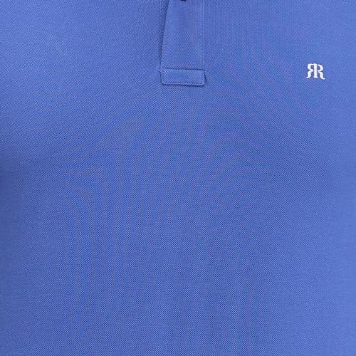 Image of Raymond Men's Modern Fit Solid Pattern Pure Cotton Polo Neck Half Sleeve Casual T-Shirt