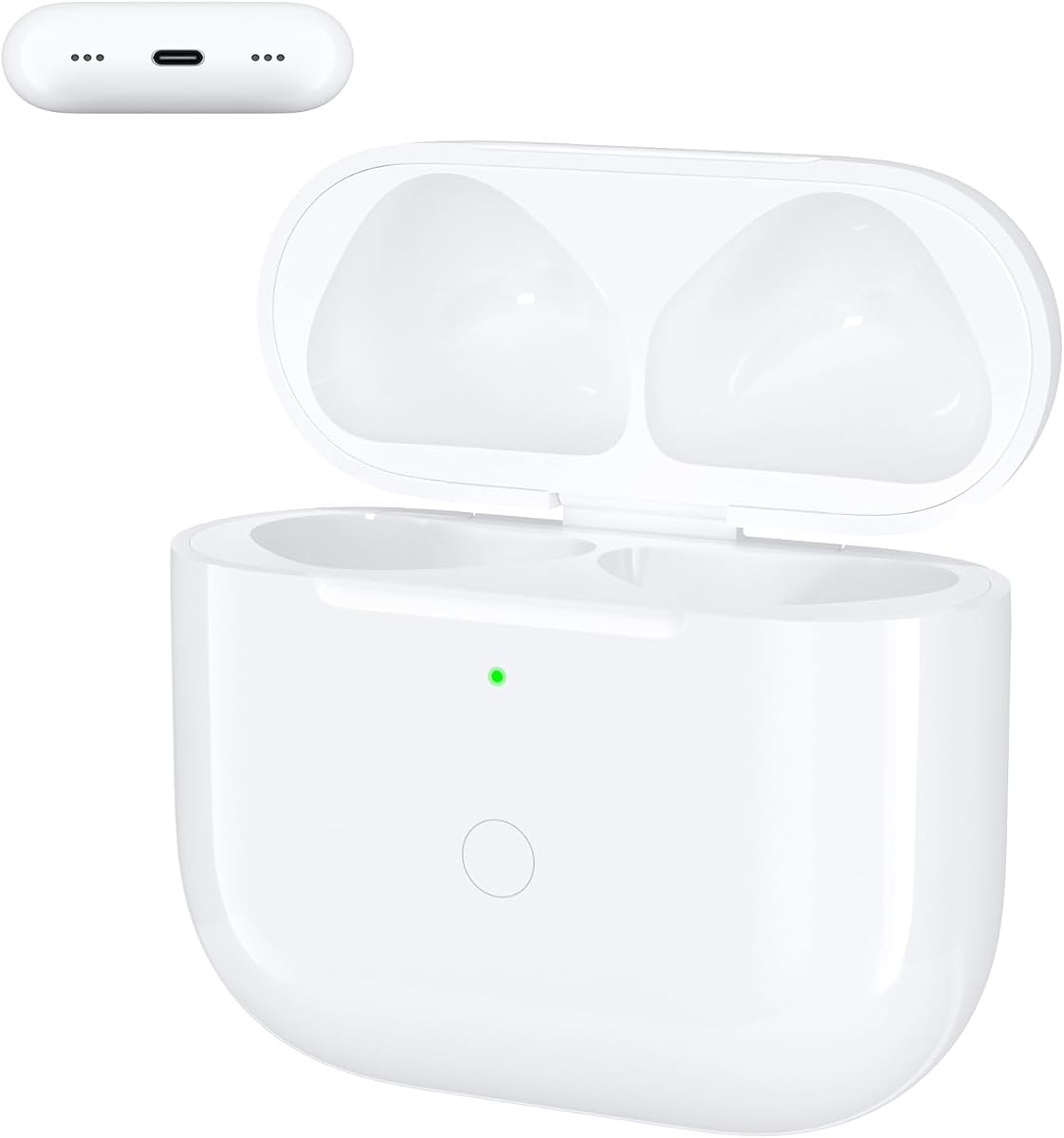 Charging Case Replacement for Airpod 4th Generation | Wireless Charging Case to USB-C(Earbuds Not Included)