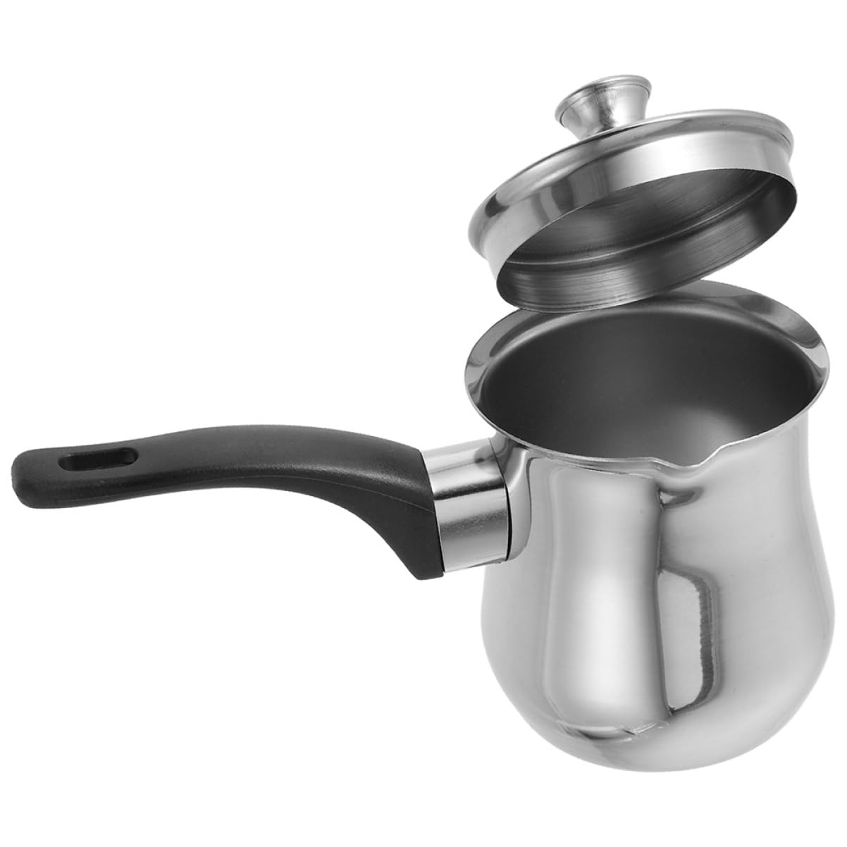 OFFSCH Ergonomic Design Stainless Pot Stovetop Milk Frothing Pitcher Warmer for Family