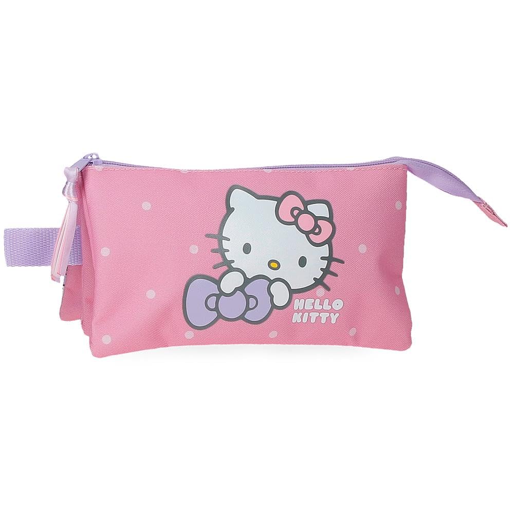 Hello Kitty My Favourite Bow Estuche Triple Rosa 22x12x5 cms Poliéster L