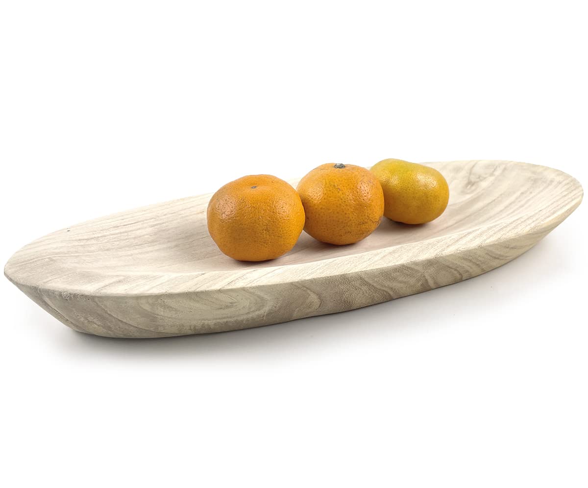 EWEIGEER Wooden Fruit Dough Serving Bowl Hand-Carved Root Bowls Creative Living Room Real Wood Candy Bowl 15.8