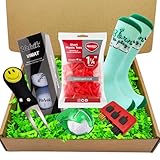 Men's Golf Gift Set | 7 Items Packed in our Eco Gift Box | Balls, Socks, Alignment Tool, Tees, Cleaning Brush, Divot Repair Tool & Ball Marker