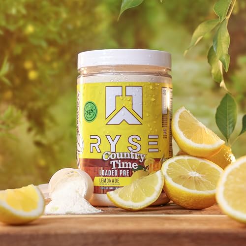 Image of RYSE Loaded Pre Workout Powder - Country Time Lemonade - Daily Pre-Workout for Men & Women with 325mg Caffeine, Beta Alanine, and Citrulline for Pump, Focus, and Energy - 30 Servings