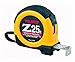 TAJIMA Tape Measure - 25 ft x 1 inch Z-Lock Measuring Tape with Recoil Control & Nylon Coated Blade - Z-25BW