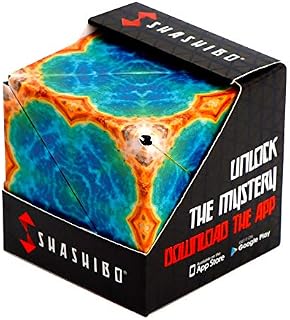 SHASHIBO Shape Shifting Box - Award-Winning, Patented Sensory Cube w/ 36 Rare Earth Magnets - Extraordinary 3D Magic Cube  Sensory Toy Transforms Into Over 70 Shapes (Earth - Explorer Series)