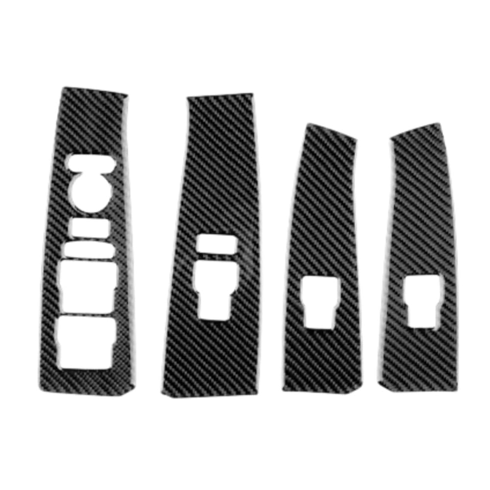 for Civic for 11th Gen for Type-R for FL5 2022-2025 Car Window Lift Button Frame Panel Trim Sticker Car Window Switch Cover(for LHD Black Carbon)
