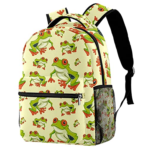 Sac à dos grenouille verte grand compartiment pour filles