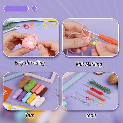 ENCHOL Beginner Crochet Kit, Complete Crochet Kits-Flower Bouquet Potted, Crochet Potted Flowers - Image 4