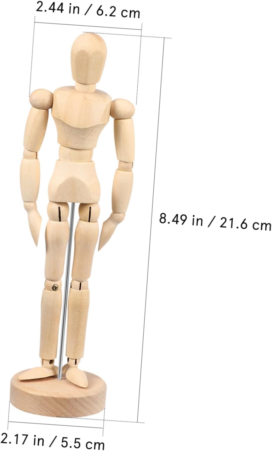 ARTSEWPLY Flexible Body Drawing Mannequin Artist Wooden Human Figure Movable Joints for Artists Decor