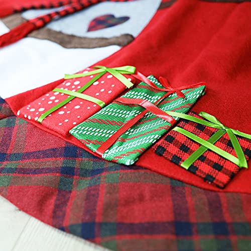 com-four® Premium kerstboomdeken ter bescherming tegen dennennaalden - ronde kerstboomdeken voor de kerstboom - onderlegger met kerstmotief - Image 4