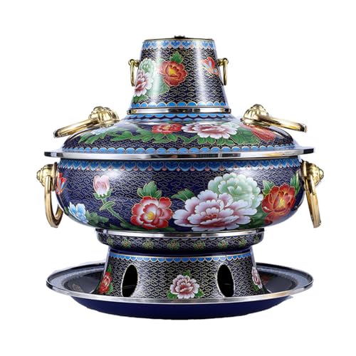 Olla caliente de cobre tradicional China 1.5L para carbón miniatura 1