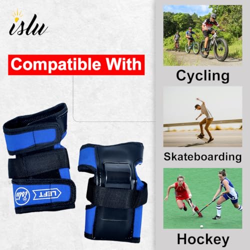 Image of ISLU Wrist Protection Guard for SKATEING and Skate-Board for Kids | Blue Color | Size : S
