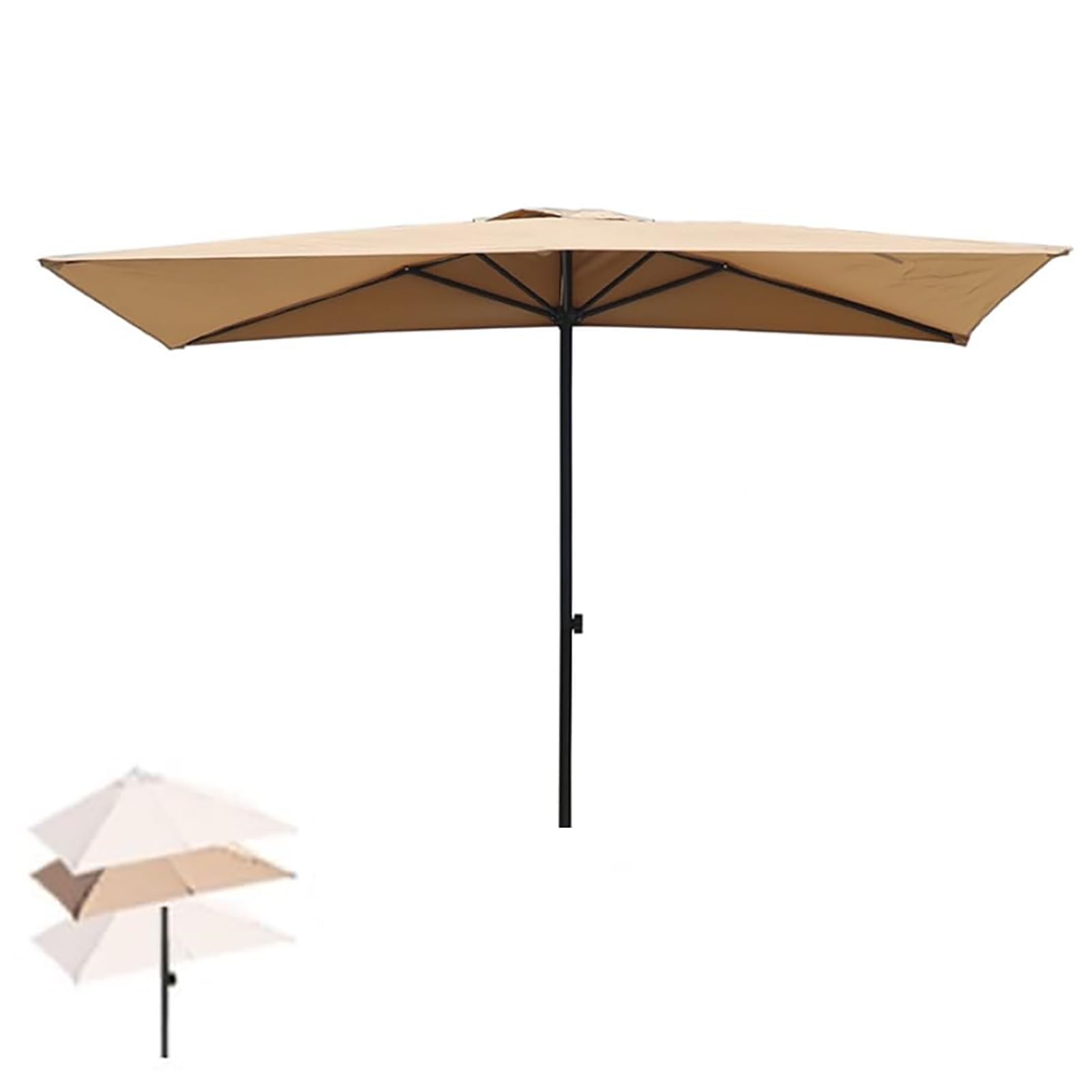 Półparasol balkonowy, prostokątny parasol tarasowy,regulowany na wysokość, do małych przestrzeni, przy ścianie, na werandzie(Yellow)
