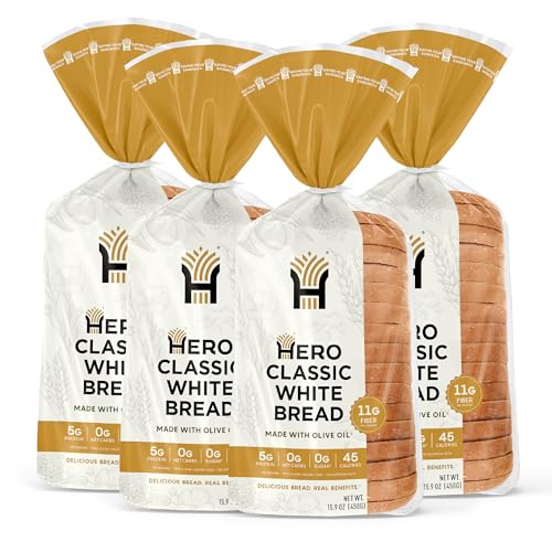 Hero Sliced White Bread (4 Loaves)