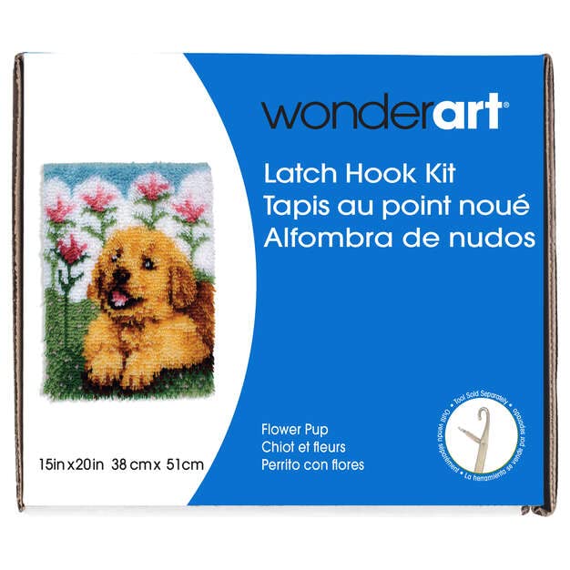 Image of Wonderart Latch Hook Yarn, Flower Pup
