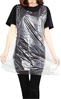 UniPleased Disposable Plastic Aprons (50 Pack) - Thick, Tear-Resistant, Individually Packaged for Painting, Cooking, Cleaning
