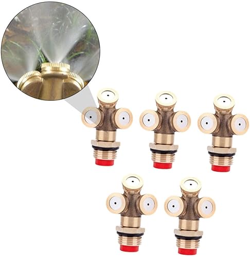 Miniatura 6 de BESTonZON Boquilla de boquilla de pulverización de manguera de agua pulverizadora Boquilla Mister Cabezales de riego Accesorios de rociadores de