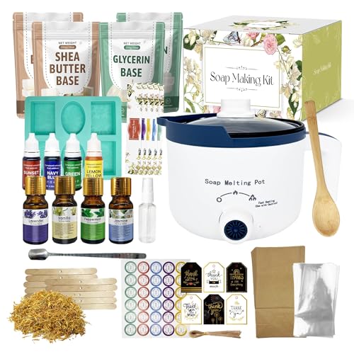 Lfisgnn Juego De Jabones Para Hacer Tú Mismo Para Adultos, Kit De Fabricación De Jabón Para Adultos Y Niños Para Hacer Jabones, Juego De Accesorios A Base De Jabón De Fundición