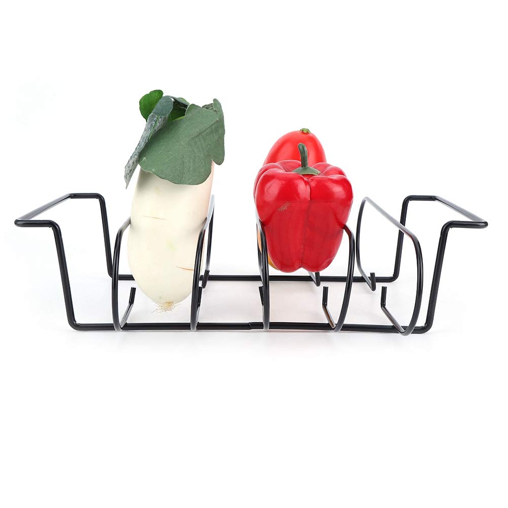 2 Pezzi Supporto per griglia per Costine, Supporto per griglia Antiaderente per Barbecue, Supporto per Utensili da Cucina, Accessorio per Barbecue all'aperto