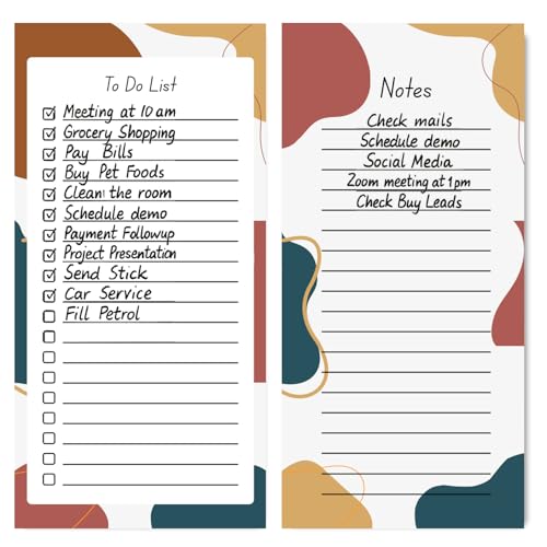 Image of AccuPrints Magnetic to Do List Shopping List Combo- Reusable Dry-Erase - Free Magnetic Marker Flexible Writing Film for Kitchen Fridge /Office Godrej /Metal Wardrobe