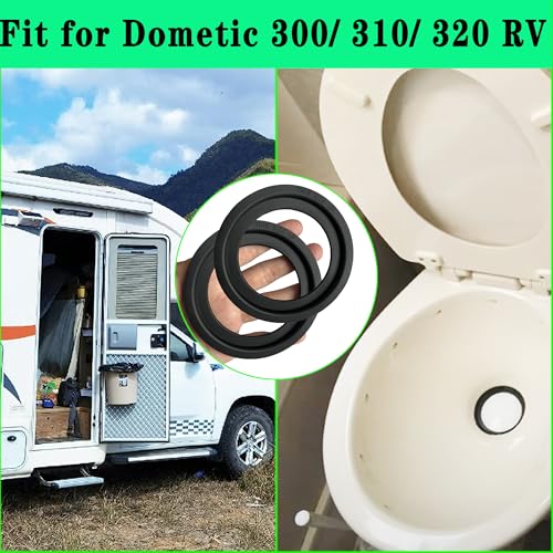 Image of RV Toilet Seal Ring, RV Toilet Seal Ring Kit Replacement 385311658,RV Toilet Flush Ball Seal Replacement for 300 /310 /320 Toilet, Toilet Replacement Sealing Ring for Toilet Leakage and Stink(2packs)