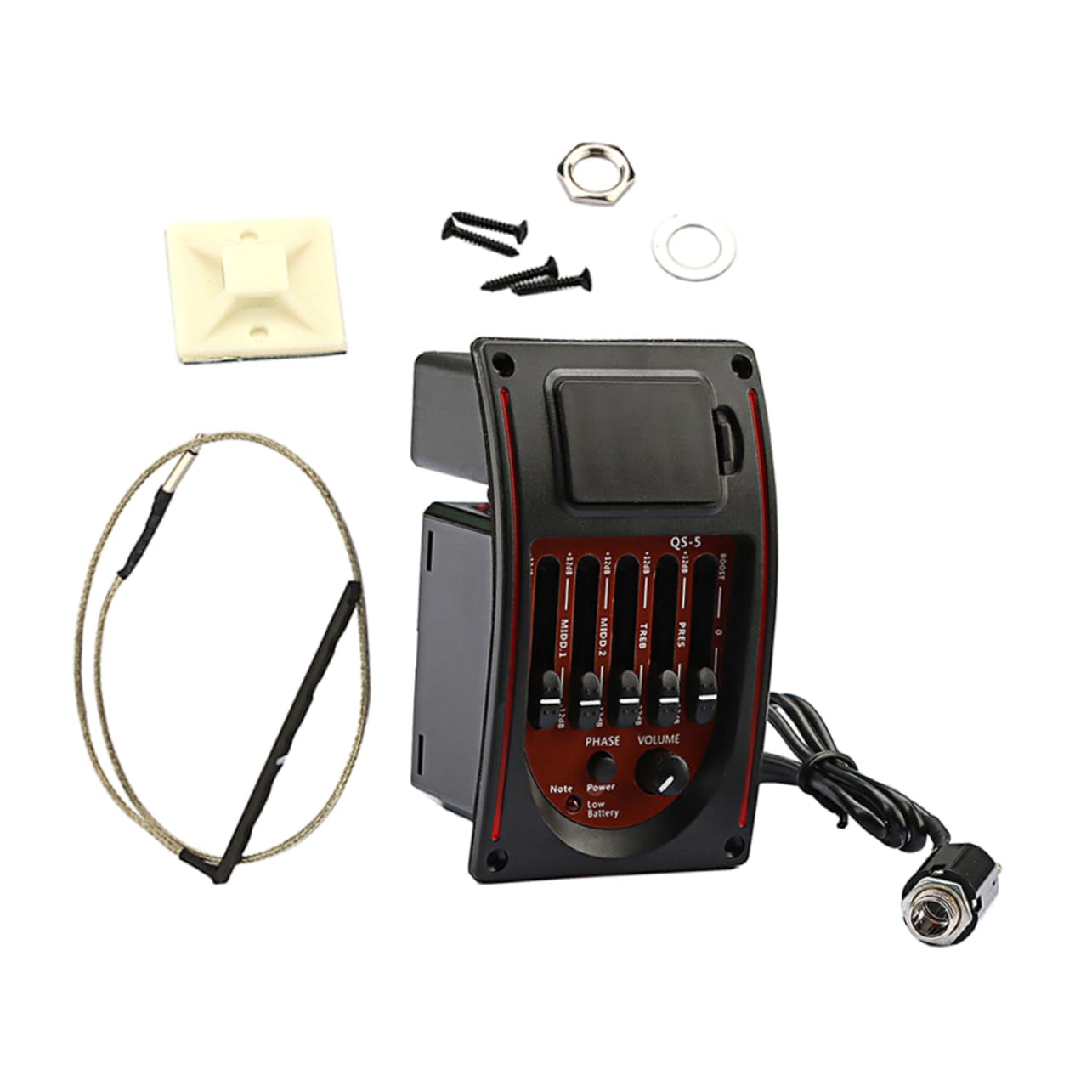 Totority Guitar Pickup Acoustic Pickup for Guitar Adjustable Equalizer for Professional Musicians