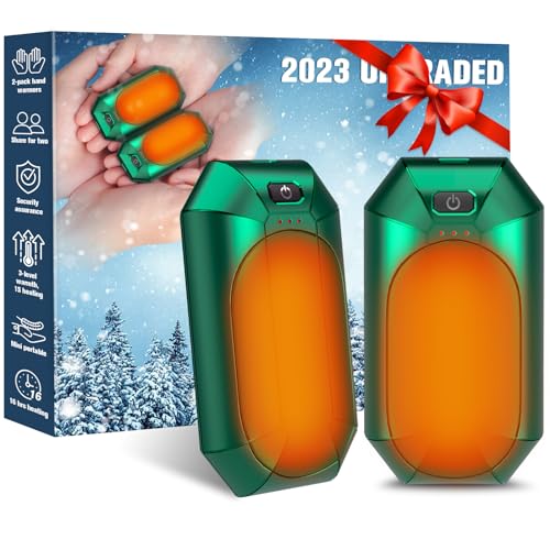 2 Pack Hand Warmers Rechargeable, Electric Hand Warmer Reusable, USB Handwarmers,Outdoor/Indoor/Golf/Camping/Hunting/Pain Relief/Watch Football/Baseball/Warm Gifts for Men Women Kid Birthday Christmas