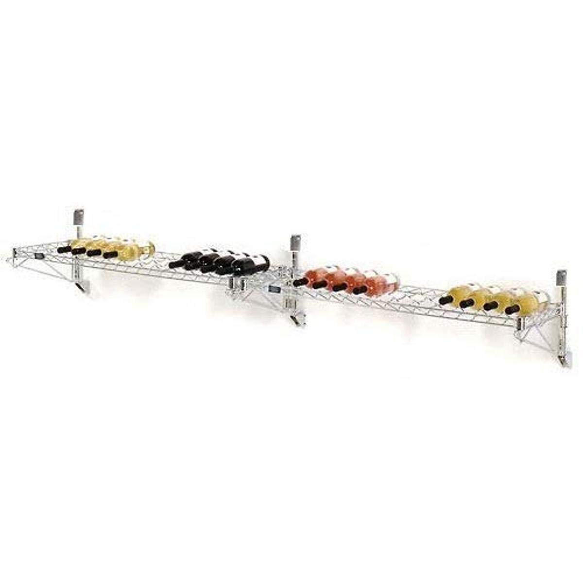 Nexel 26 Bottle Capacity / Silver / 26 Bottle Wall-Mounted Wine Racks