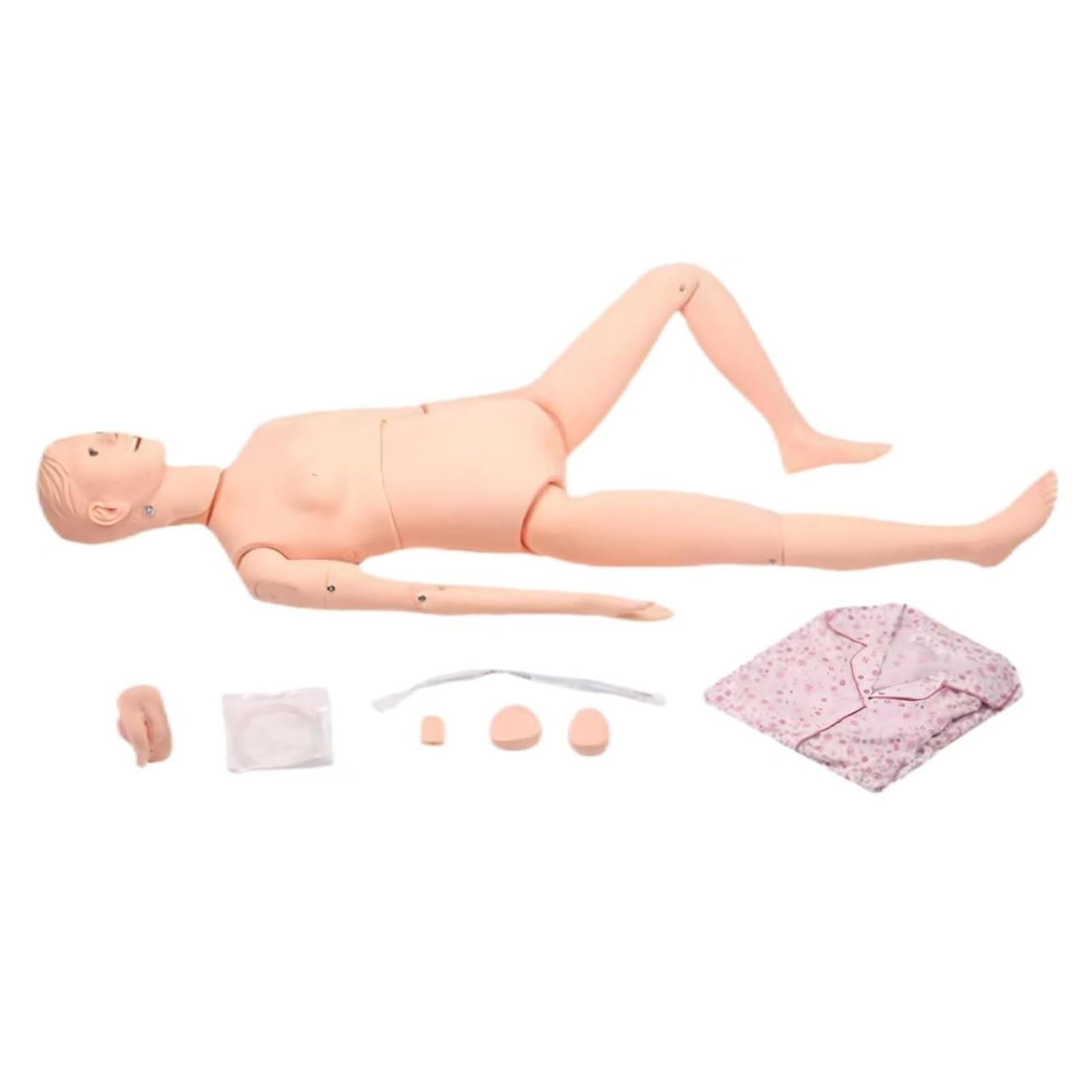 Simulador de cuidado corporal, maniquí de entrenamiento de enfermería, modelos de anatomía humana de demostración de tamaño real, modelo de enseñanza de educación multifuncional para enseñar y